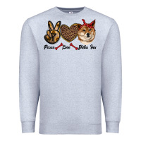 Heather Grey peace love shiba inu Premium Sweatshirt - RanaPortraitStore