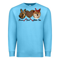 Ocean Blue peace love shiba inu Premium Sweatshirt - RanaPortraitStore