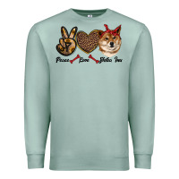 Seafoam peace love shiba inu Premium Sweatshirt - RanaPortraitStore
