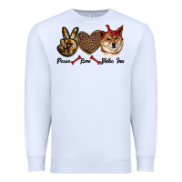 White peace love shiba inu Premium Sweatshirt - RanaPortraitStore