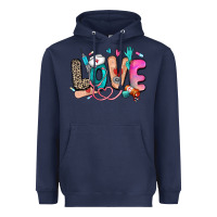 Navy love nurse Heavyweight Hoodie - Zillion Design Studio