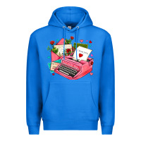 True Royal pink typewriter and letters Premium Hoodie - AdoDesignShop