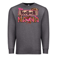 Charcoal Heather football nana with leopard Premium Sweatshirt - Zillion Design Studio