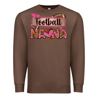 Chestnut football nana with leopard Premium Sweatshirt - Zillion Design Studio