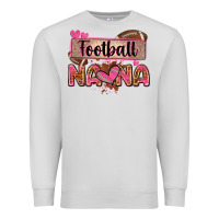 Dove Grey football nana with leopard Premium Sweatshirt - Zillion Design Studio