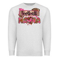 Oatmeal Heather football nana with leopard Premium Sweatshirt - Zillion Design Studio