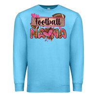 Ocean Blue football nana with leopard Premium Sweatshirt - Zillion Design Studio