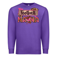 Purple football nana with leopard Premium Sweatshirt - Zillion Design Studio