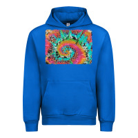 Cobalt tie dye leopard cowhide glitter background Urban Hoodie - Artiststas