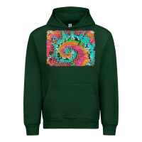 Forest Green tie dye leopard cowhide glitter background Urban Hoodie - Artiststas