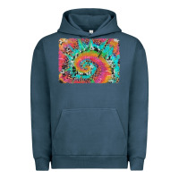 Pigment Midnight Navy tie dye leopard cowhide glitter background Urban Hoodie - Artiststas