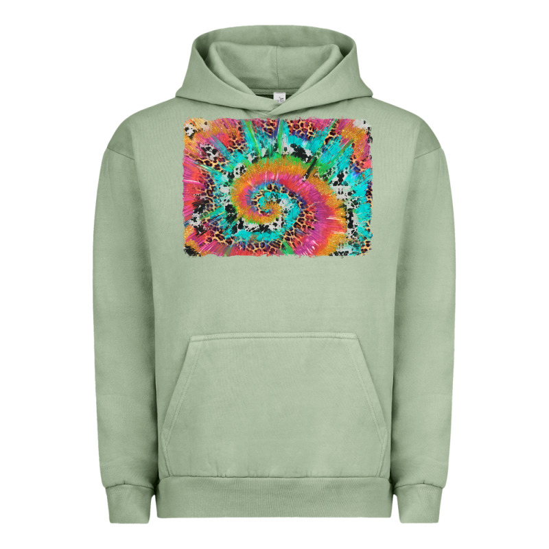 Tie Dye Leopard Cowhide Glitter Background Urban Hoodie by Artiststas | Teevron