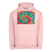 Pigment Salmon tie dye leopard cowhide glitter background Urban Hoodie - Artiststas