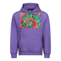 Tulip tie dye leopard cowhide glitter background Urban Hoodie - Artiststas