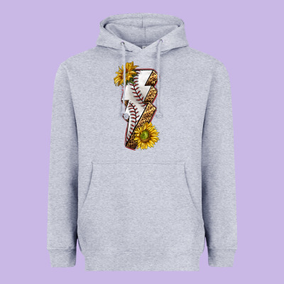 Heavyweight Hoodie sport baseball  lightning bolt