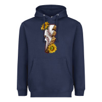 Navy sport baseball  lightning bolt Heavyweight Hoodie - texasbilliewilder