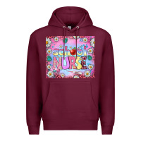 Burgundy school nurse tumbler Premium Hoodie - BundleAndBundleShop
