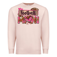 Pale Pink football mini with leopard Premium Sweatshirt - Zillion Design Studio