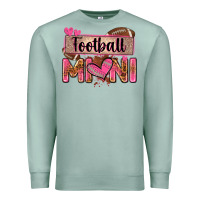 Seafoam football mini with leopard Premium Sweatshirt - Zillion Design Studio