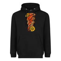 Black sport basketball lightning bolt Heavyweight Hoodie - texasbilliewilder