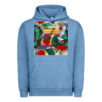 Pigment Pebble Blue flamenco dancer seamless pattern Urban Hoodie - BundleAndBundleShop