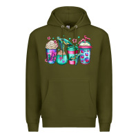 Army Green turtle coffee cups Premium Hoodie - Jasminsmagicworld