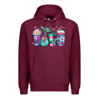 Burgundy turtle coffee cups Premium Hoodie - Jasminsmagicworld