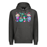 Charcoal Heather turtle coffee cups Premium Hoodie - Jasminsmagicworld