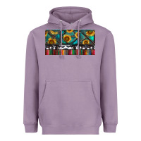 Lavender Rusty Sunflowers with Cowhide and Turquoise Heavyweight Hoodie - RanaPortraitStore