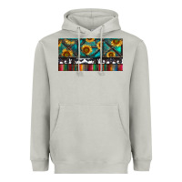 Moon Dust Rusty Sunflowers with Cowhide and Turquoise Heavyweight Hoodie - RanaPortraitStore