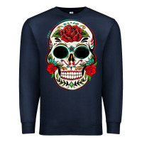 Navy mexican day of the dead Premium Sweatshirt - texasbilliewilder