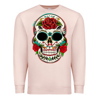 Pale Pink mexican day of the dead Premium Sweatshirt - texasbilliewilder