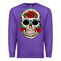 Purple mexican day of the dead Premium Sweatshirt - texasbilliewilder