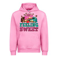 Fuchsia Pink feeling sweet donuts Urban Hoodie - AdoDesignShop