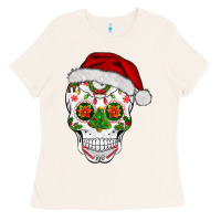 Bone sugar skull  christmas Ladies Tee - BarkalooDesign