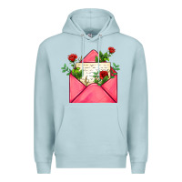 Blue Mist pink letter Premium Hoodie - AdoDesignShop