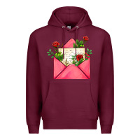 Burgundy pink letter Premium Hoodie - AdoDesignShop