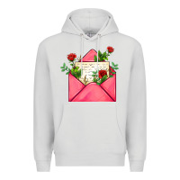 Dove Grey pink letter Premium Hoodie - AdoDesignShop