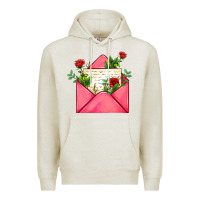 Oatmeal Heather pink letter Premium Hoodie - AdoDesignShop