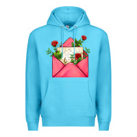 Ocean Blue pink letter Premium Hoodie - AdoDesignShop