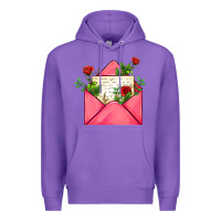 Purple pink letter Premium Hoodie - AdoDesignShop