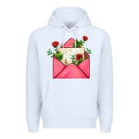 White pink letter Premium Hoodie - AdoDesignShop