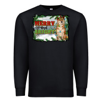 Black merry and bright shiba inu Premium Sweatshirt - RanaPortraitStore