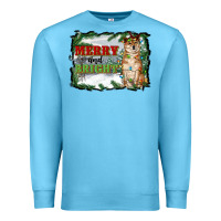 Ocean Blue merry and bright shiba inu Premium Sweatshirt - RanaPortraitStore