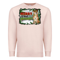 Pale Pink merry and bright shiba inu Premium Sweatshirt - RanaPortraitStore