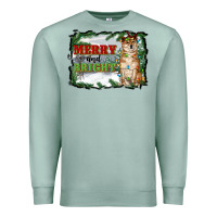 Seafoam merry and bright shiba inu Premium Sweatshirt - RanaPortraitStore