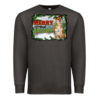 Smoke merry and bright shiba inu Premium Sweatshirt - RanaPortraitStore