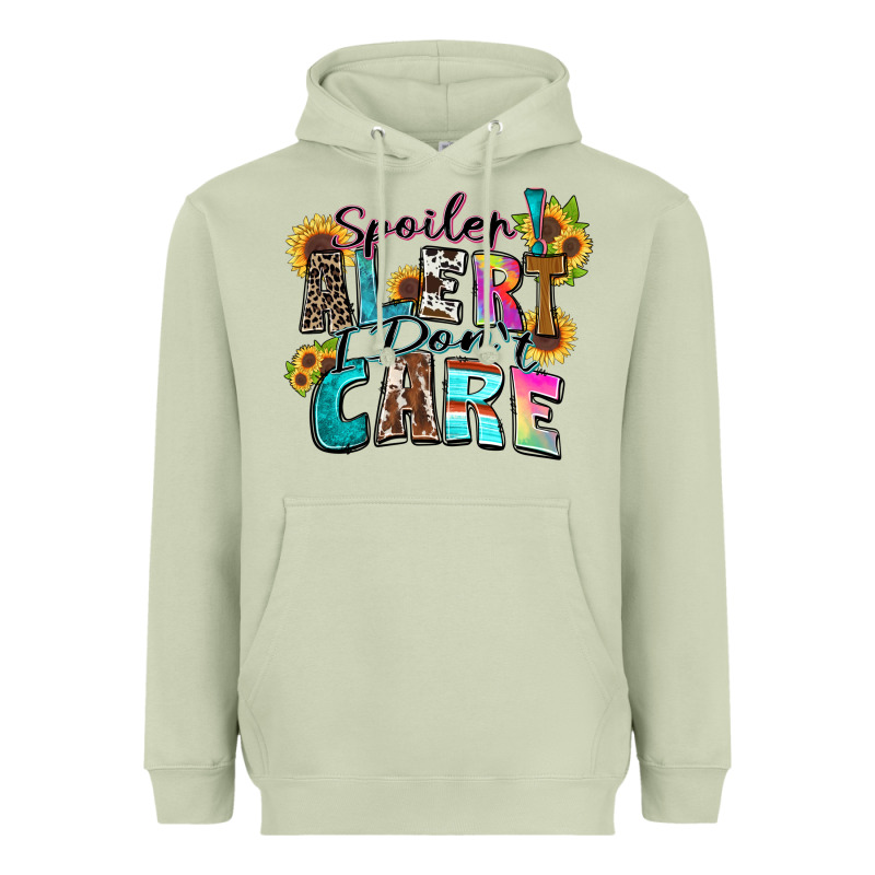 Spoiler Alert I Don't Care Heavyweight Hoodie by Zillion Design Studio | Teevron