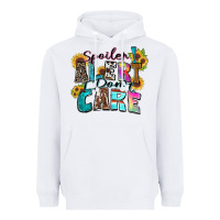 White spoiler alert i don't care Heavyweight Hoodie - Zillion Design Studio