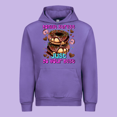 Donut Stress Just Do Your Best Urban Hoodie Designed By Adodesignshop